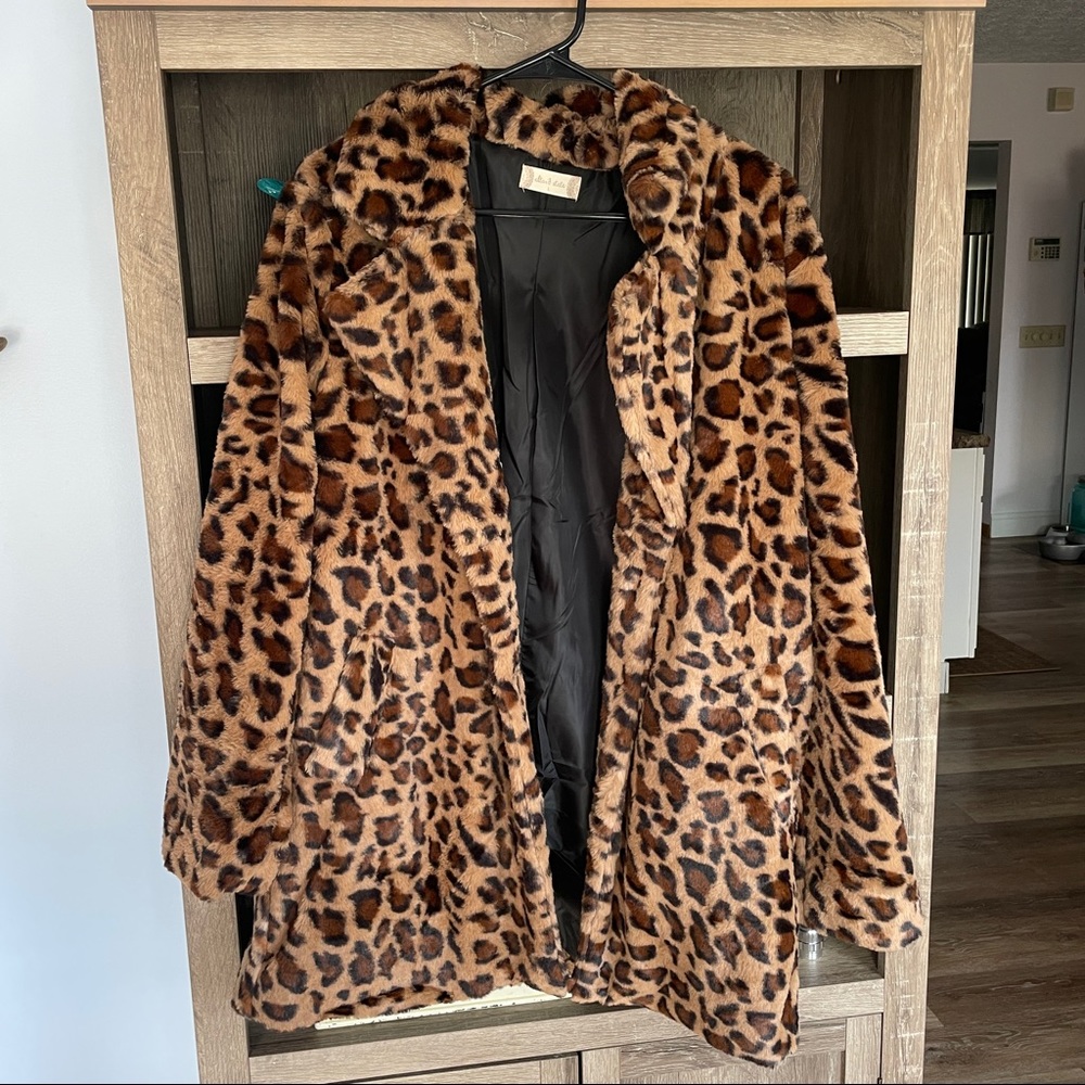Altar'd State Cheetah Faux Fur Jacket